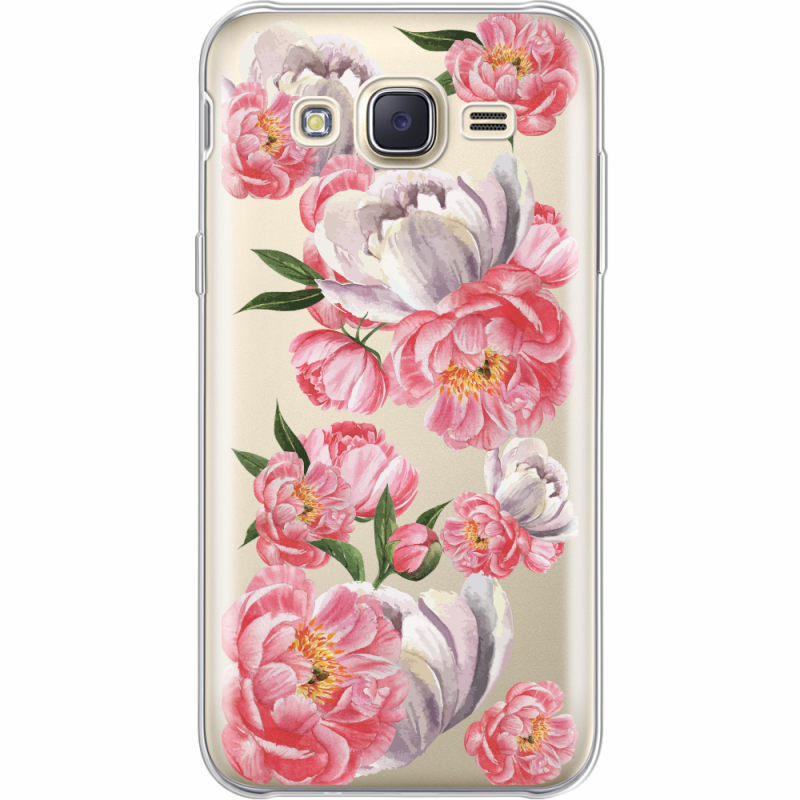 Прозрачный чехол Uprint Samsung J500H Galaxy J5 Peony Watercolor Style