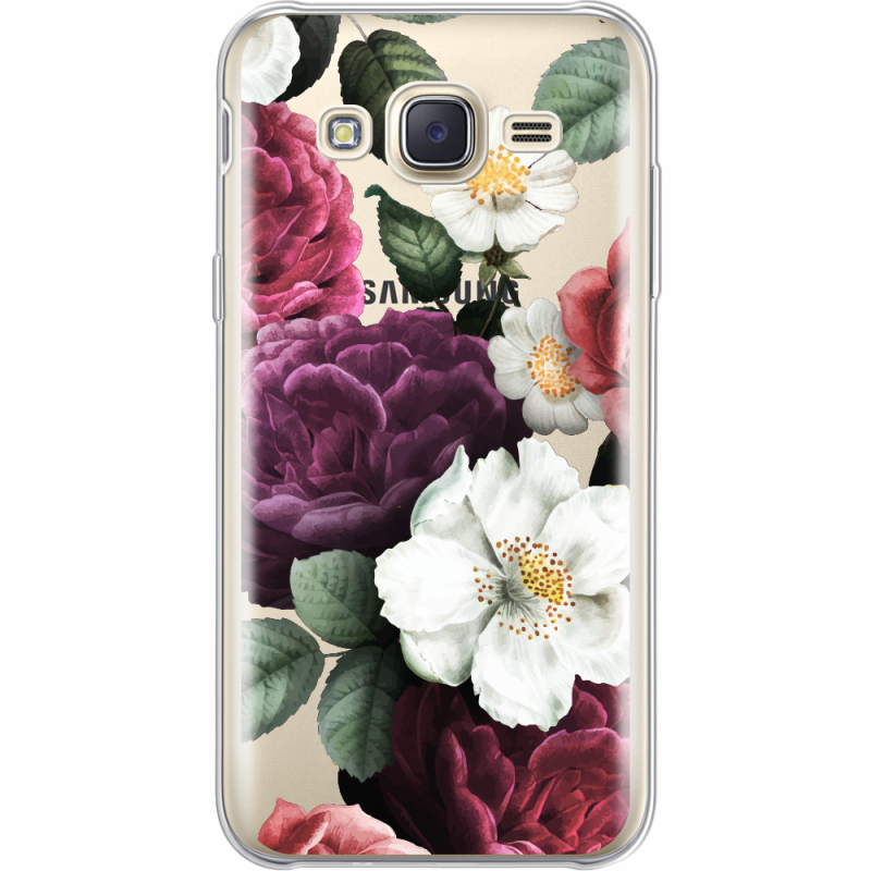 Прозрачный чехол Uprint Samsung J500H Galaxy J5 Floral Dark Dreams