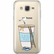 Прозрачный чехол Uprint Samsung J500H Galaxy J5 Segull in Cofee Pool