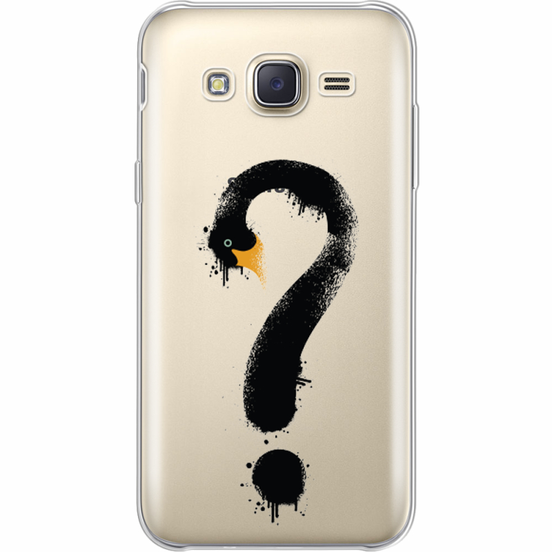 Прозрачный чехол Uprint Samsung J500H Galaxy J5 Swan question