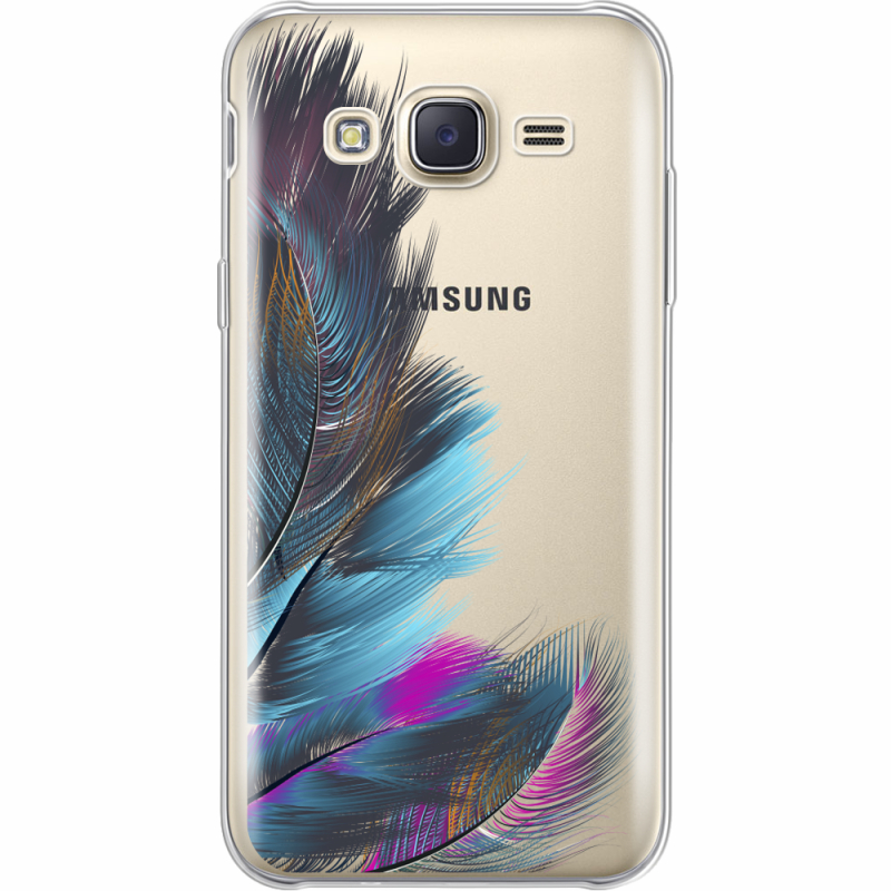 Прозрачный чехол Uprint Samsung J500H Galaxy J5 Feathers