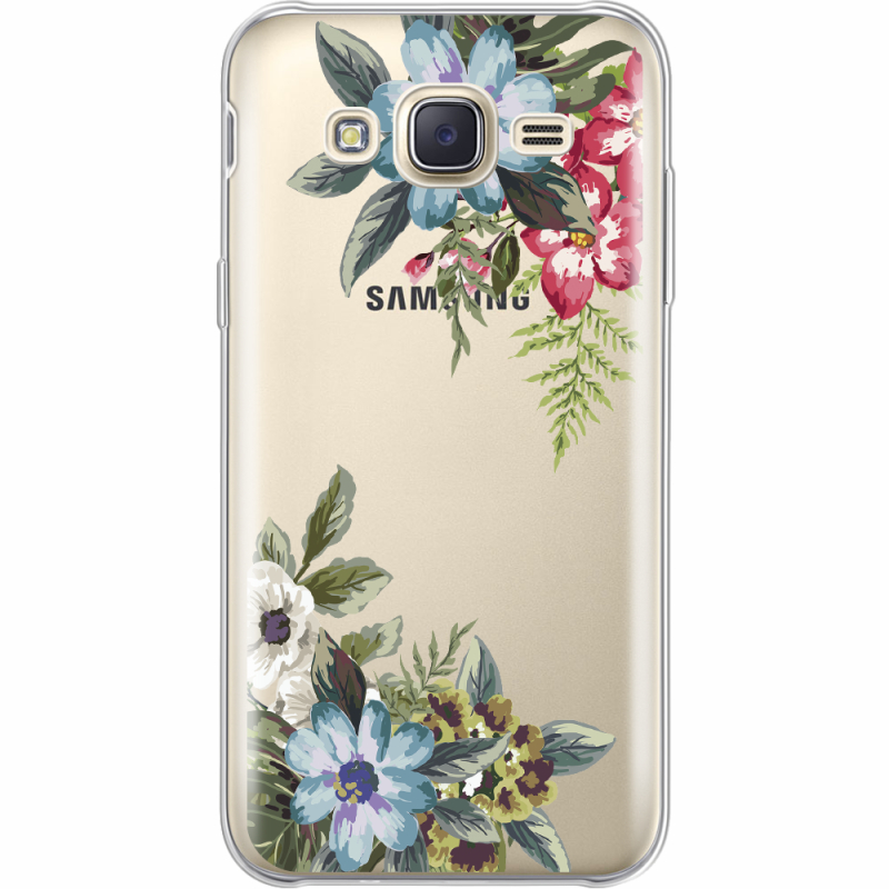 Прозрачный чехол Uprint Samsung J500H Galaxy J5 Floral