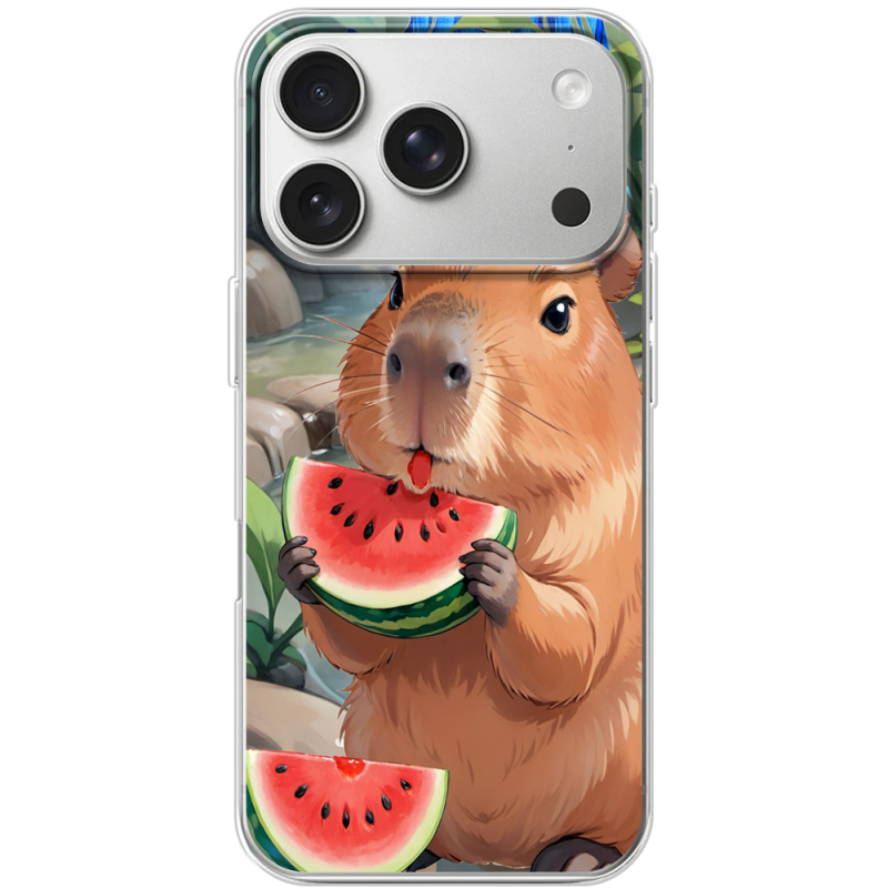 Чохол BoxFace Apple iPhone 17 Pro Капібара з кавуном