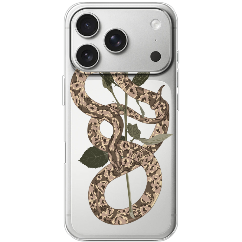Прозорий чохол BoxFace Apple iPhone 17 Pro Glamor Snake