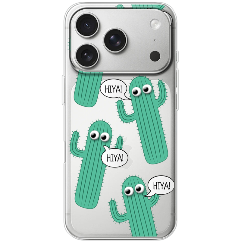 Прозорий чохол BoxFace Apple iPhone 17 Pro с 3D-глазками HIYA