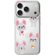 Прозорий чохол BoxFace Apple iPhone 17 Pro с 3D-глазками Mouse