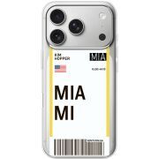 Прозорий чохол BoxFace Apple iPhone 17 Pro Ticket Miami