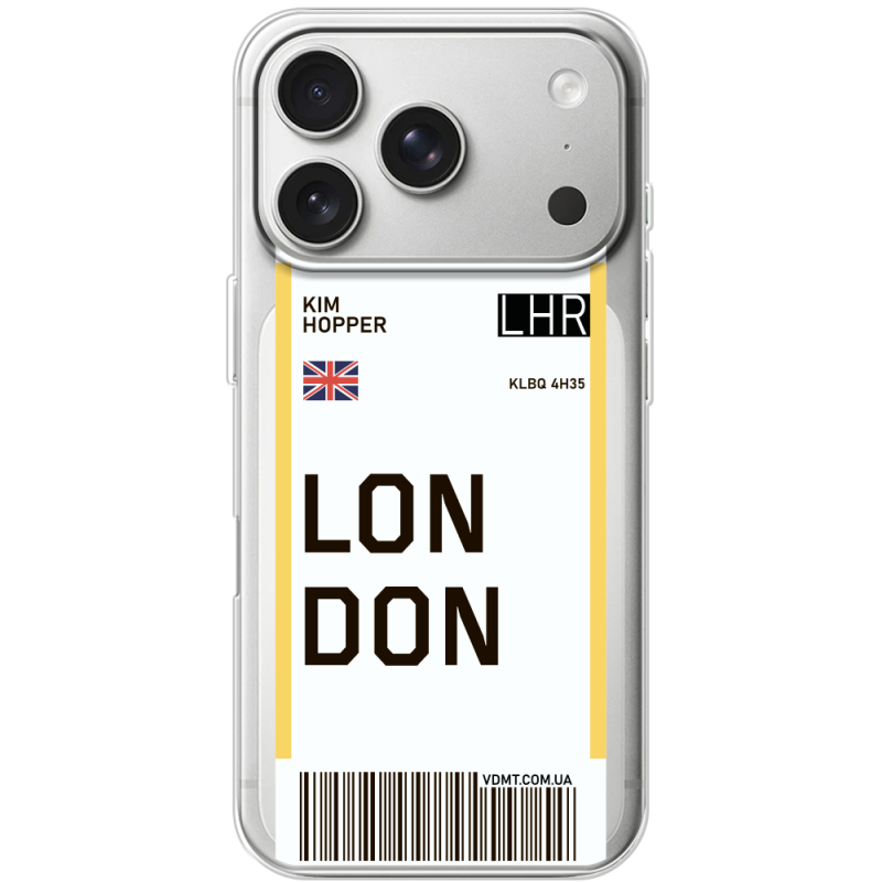 Прозорий чохол BoxFace Apple iPhone 17 Pro Ticket London