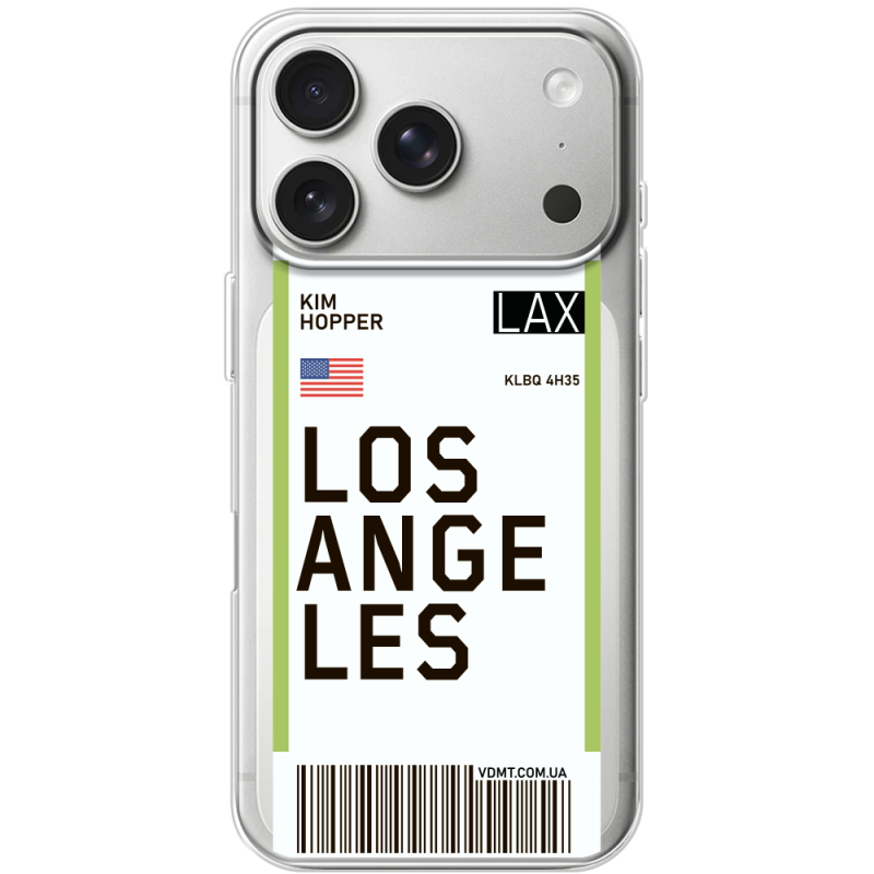 Прозорий чохол BoxFace Apple iPhone 17 Pro Ticket Los Angeles