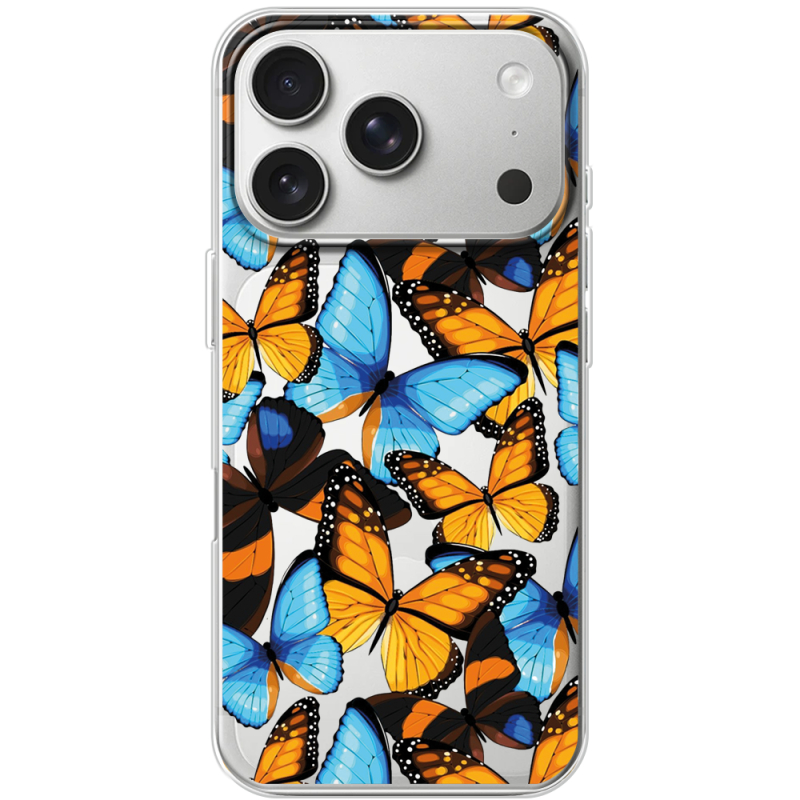 Прозорий чохол BoxFace Apple iPhone 17 Pro Butterfly Morpho