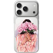 Прозорий чохол BoxFace Apple iPhone 17 Pro Девушка с Пионами