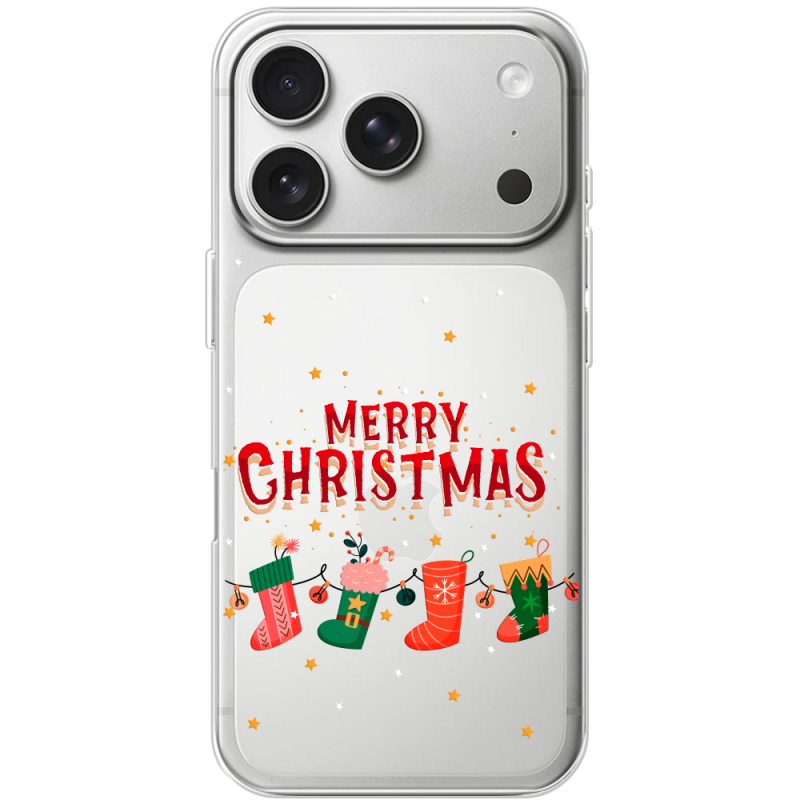 Прозорий чохол BoxFace Apple iPhone 17 Pro Merry Christmas