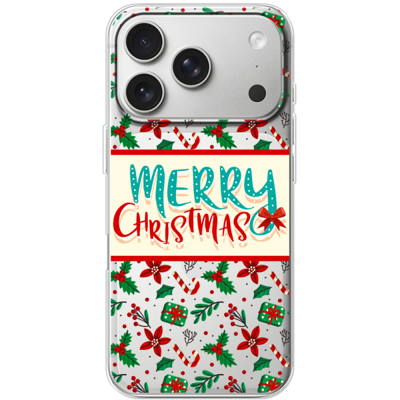 Прозорий чохол BoxFace Apple iPhone 17 Pro Vintage Christmas Pattern