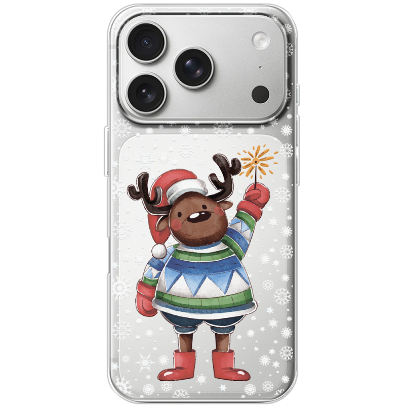 Прозорий чохол BoxFace Apple iPhone 17 Pro Christmas Deer with Snow