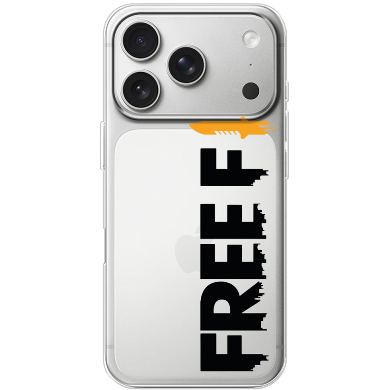 Прозорий чохол BoxFace Apple iPhone 17 Pro Free Fire Black Logo
