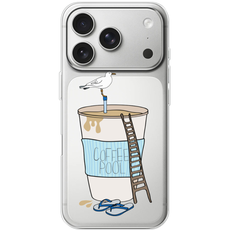 Прозорий чохол BoxFace Apple iPhone 17 Pro Segull in Cofee Pool