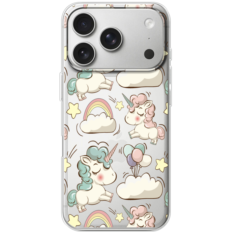 Прозорий чохол BoxFace Apple iPhone 17 Pro Unicorns