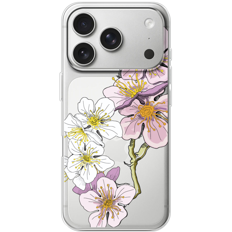 Прозорий чохол BoxFace Apple iPhone 17 Pro Cherry Blossom