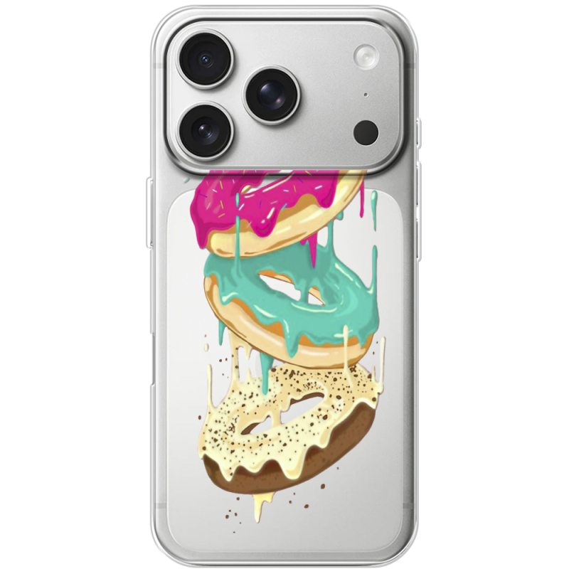 Прозорий чохол BoxFace Apple iPhone 17 Pro Donuts