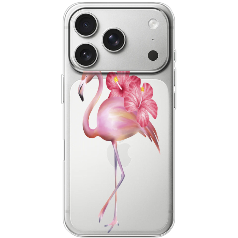 Прозорий чохол BoxFace Apple iPhone 17 Pro Floral Flamingo