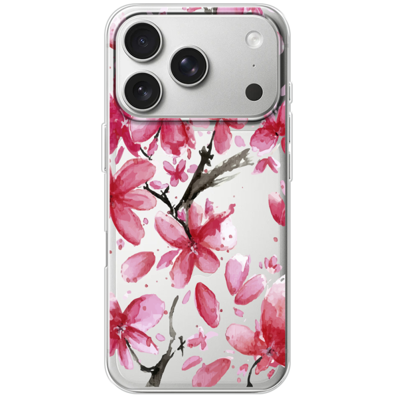 Прозорий чохол BoxFace Apple iPhone 17 Pro Pink Magnolia