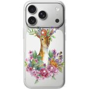Чохол зі стразами Apple iPhone 17 Pro Deer with flowers