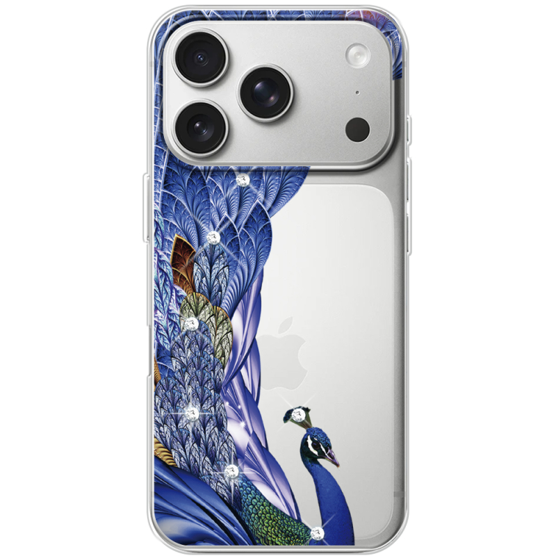 Чохол зі стразами Apple iPhone 17 Pro Peafowl