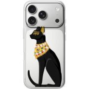 Чохол зі стразами Apple iPhone 17 Pro Egipet Cat