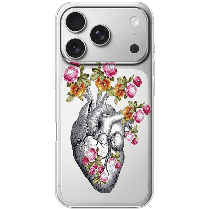 Чохол зі стразами Apple iPhone 17 Pro Heart