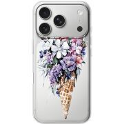 Чохол зі стразами Apple iPhone 17 Pro Ice Cream Flowers