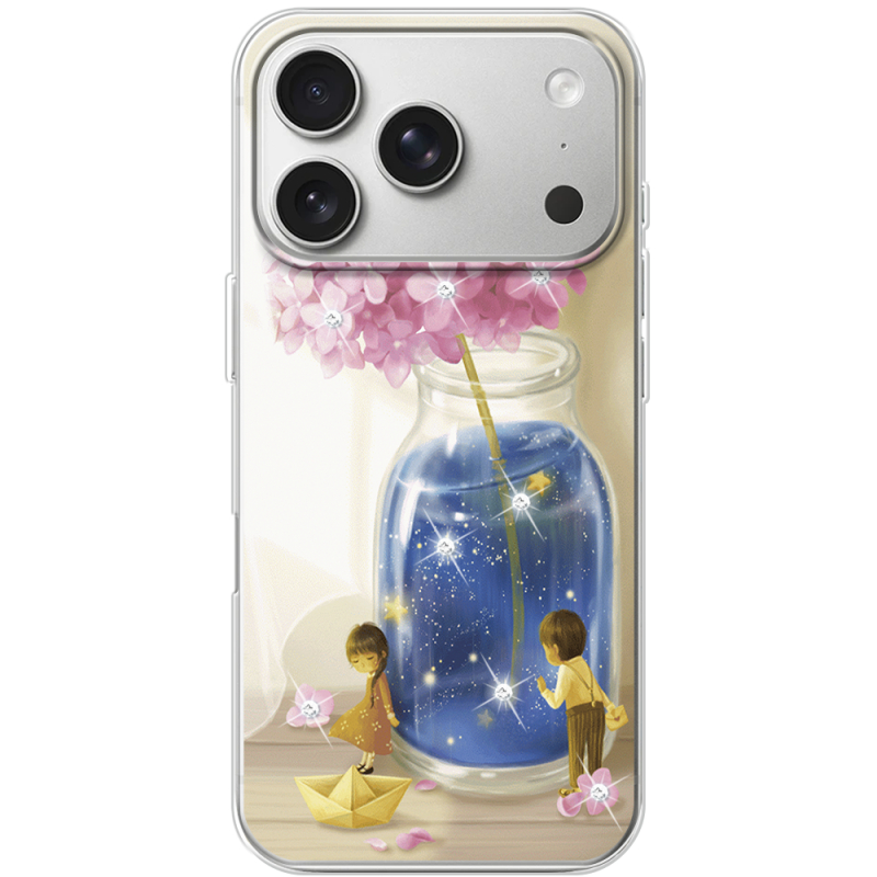 Чохол зі стразами Apple iPhone 17 Pro Little Boy and Girl
