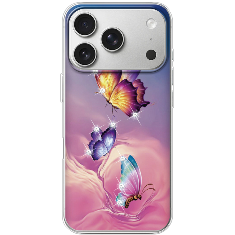 Чохол зі стразами Apple iPhone 17 Pro Butterflies