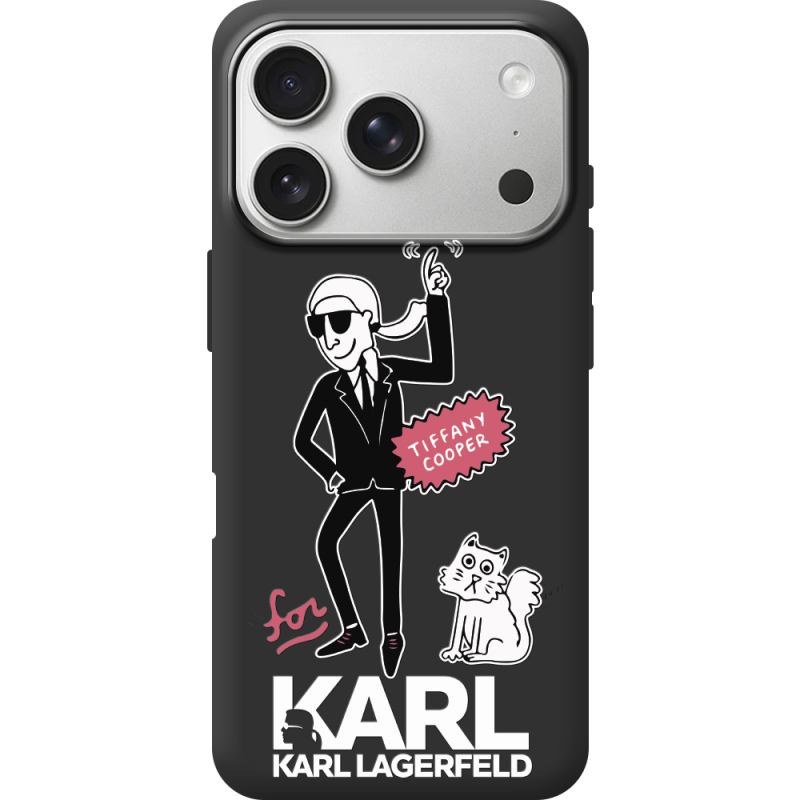 Чорний чохол BoxFace Apple iPhone 17 Pro For Karl