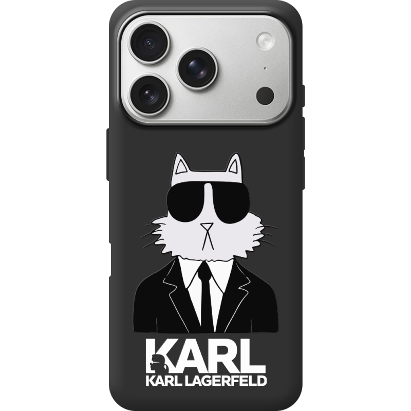 Чорний чохол BoxFace Apple iPhone 17 Pro Cat in Black