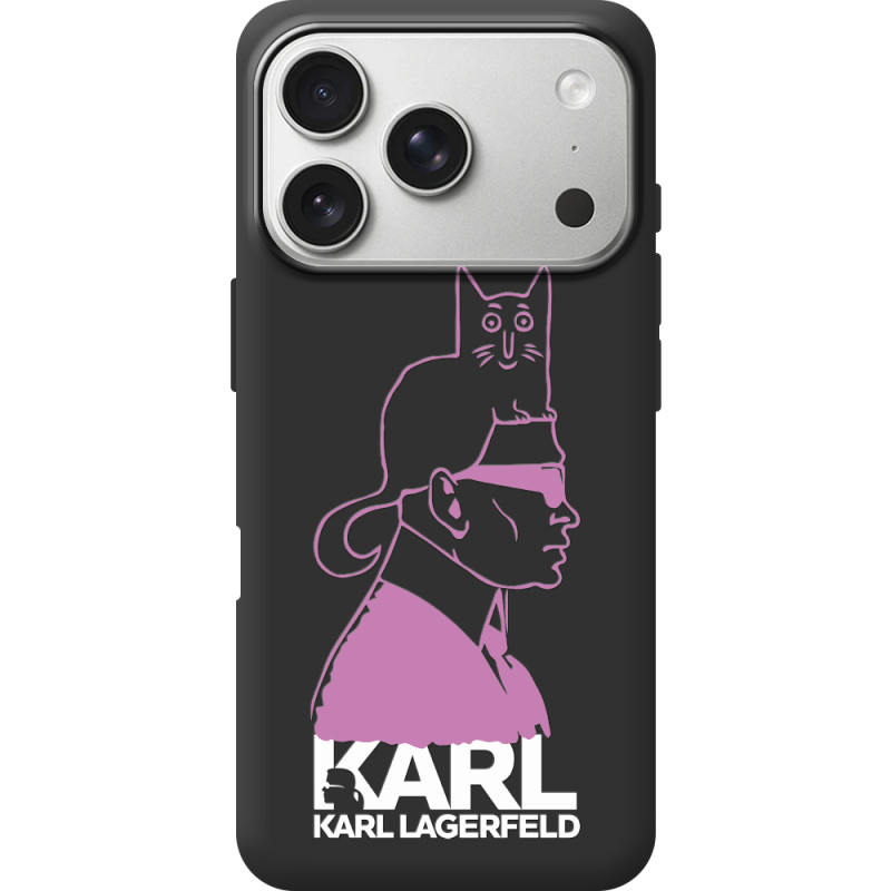 Чорний чохол BoxFace Apple iPhone 17 Pro Pink Karl