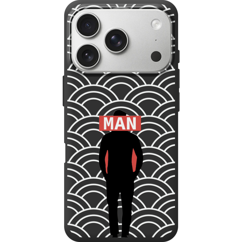 Чорний чохол BoxFace Apple iPhone 17 Pro Man Pattern