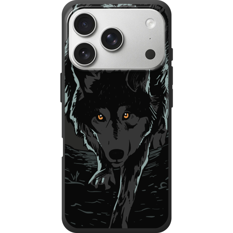 Чорний чохол BoxFace Apple iPhone 17 Pro Wolf