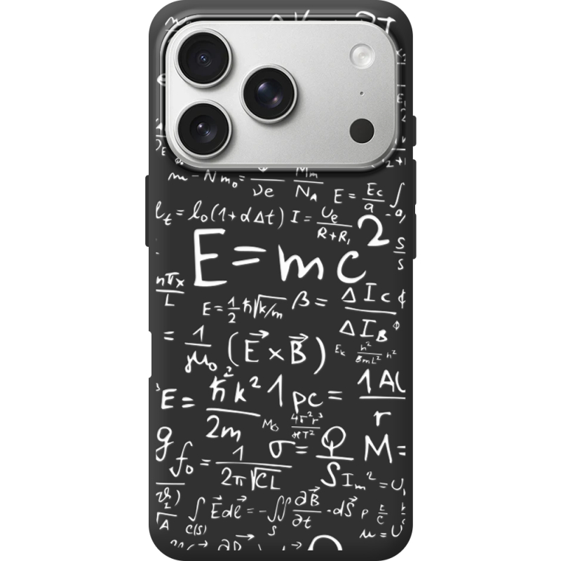 Чорний чохол BoxFace Apple iPhone 17 Pro E=mc2
