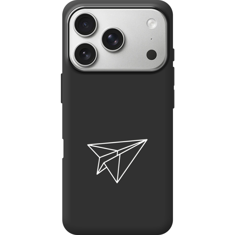 Чорний чохол BoxFace Apple iPhone 17 Pro Paper Plane