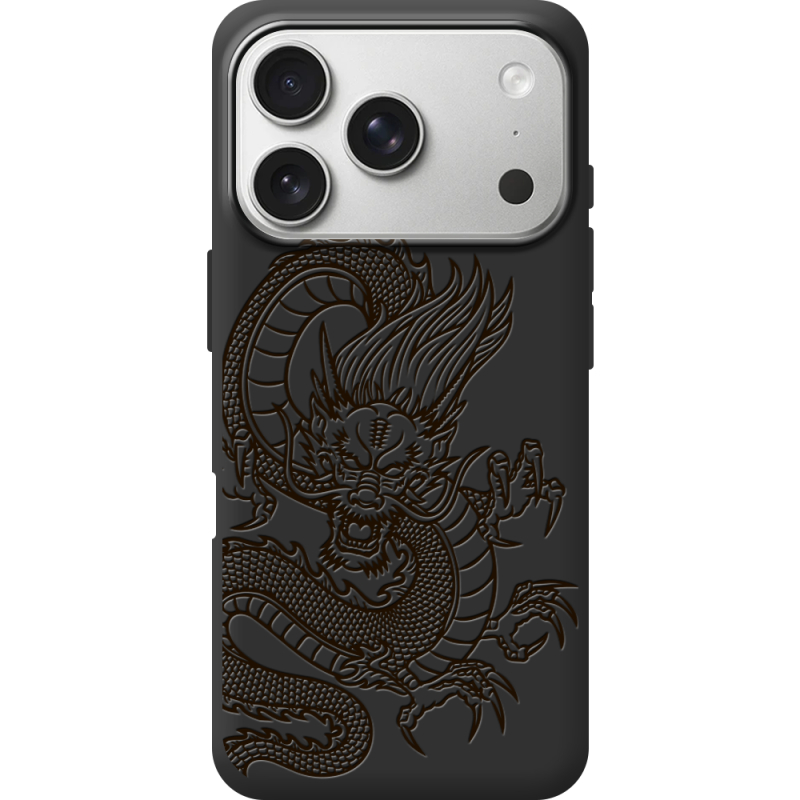 Чорний чохол BoxFace Apple iPhone 17 Pro Chinese Dragon