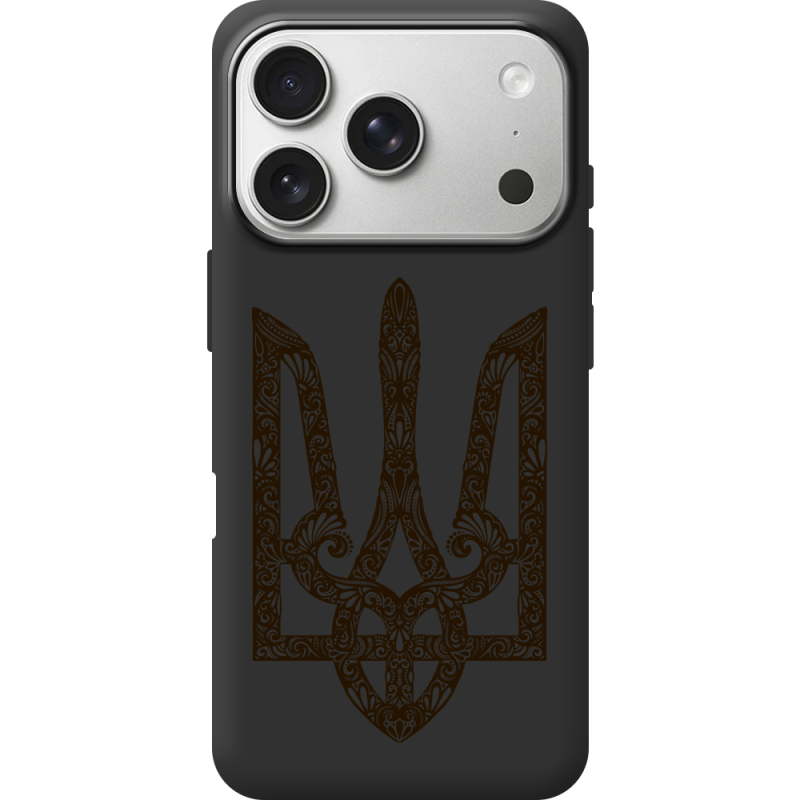 Чорний чохол BoxFace Apple iPhone 17 Pro Ukrainian Trident