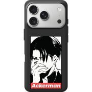 Чорний чохол BoxFace Apple iPhone 17 Pro Attack On Titan - Ackerman