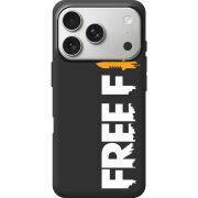 Чорний чохол BoxFace Apple iPhone 17 Pro Free Fire White Logo