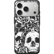 Чорний чохол BoxFace Apple iPhone 17 Pro Skull and Roses