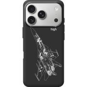 Чорний чохол BoxFace Apple iPhone 17 Pro Військовий літак