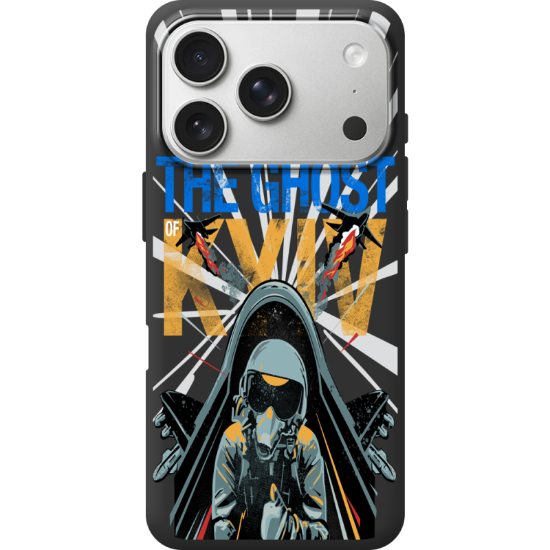 Чорний чохол BoxFace Apple iPhone 17 Pro Привид Києва в дії