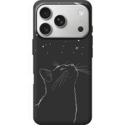 Чорний чохол BoxFace Apple iPhone 17 Pro Місячний кіт