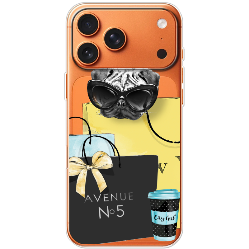 Прозорий чохол BoxFace Apple iPhone 17 Pro Max Fashion Pug
