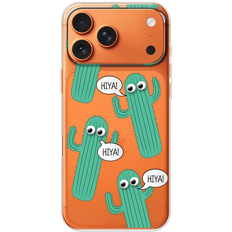 Прозорий чохол BoxFace Apple iPhone 17 Pro Max с 3D-глазками HIYA