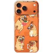 Прозорий чохол BoxFace Apple iPhone 17 Pro Max с 3D-глазками Pug